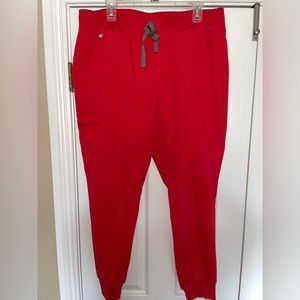 Figs red zamora joggers